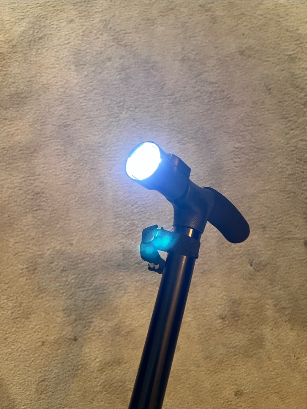 Adjustable Black Quad Cane w/ LED Flashlight Self Standing Walking Aid NWOT - Picture 7 of 7